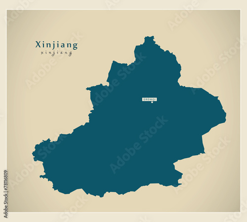 Modern Map - Xinjiang CN