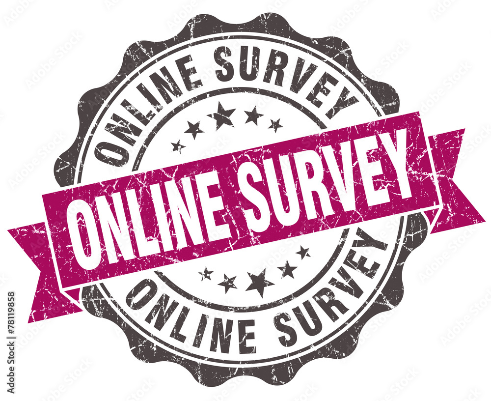 online survey grunge violet seal isolated on white online survey grunge violet seal isolated on white
