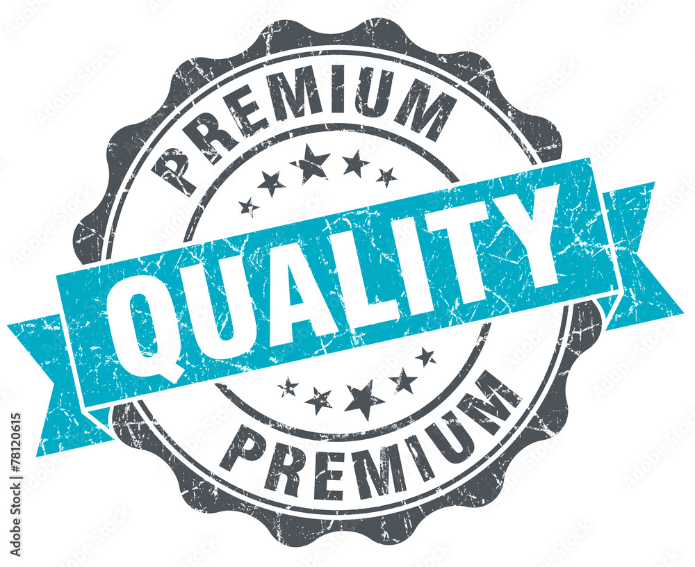 Fototapeta premium premium quality vintage turquoise seal isolated on white