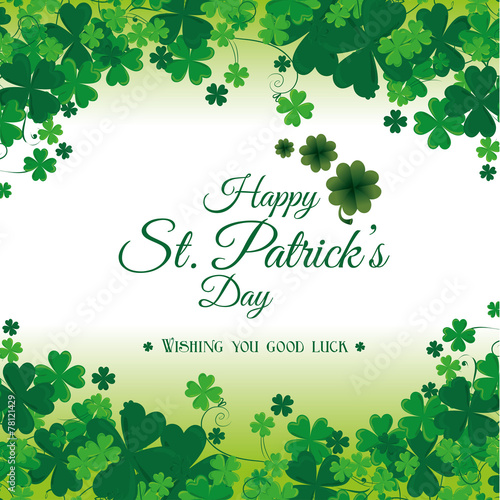 St patricks day card design, vector illustration.