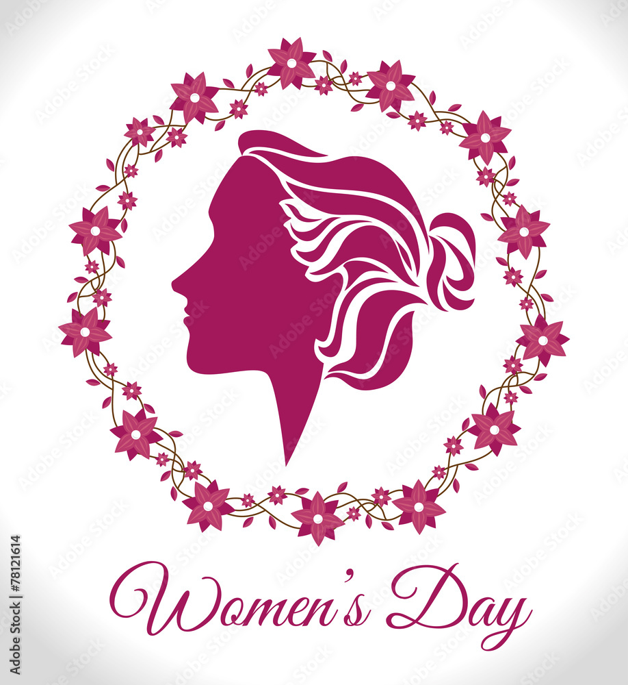 Womens day card design, vector illustration.