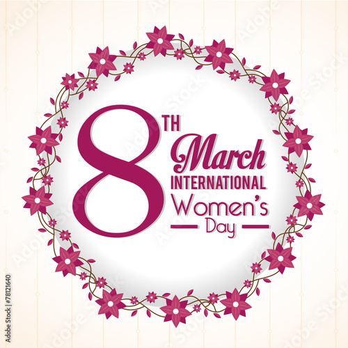 Womens day card design, vector illustration.
