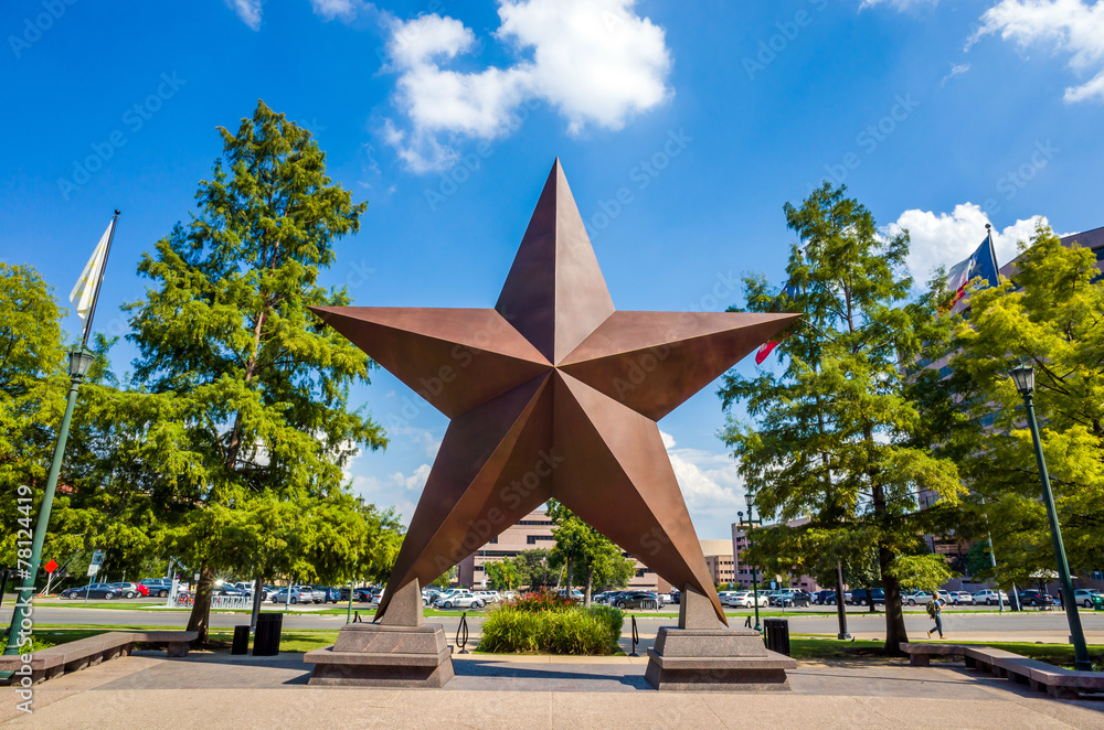 Naklejka premium Texas Star in front of the Bob Bullock Texas State History Museu