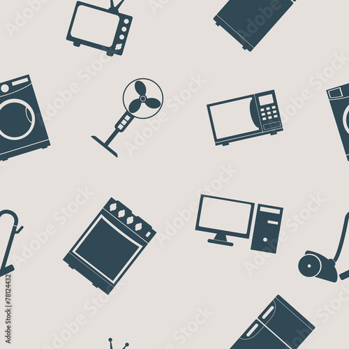 Seamless background with home technics