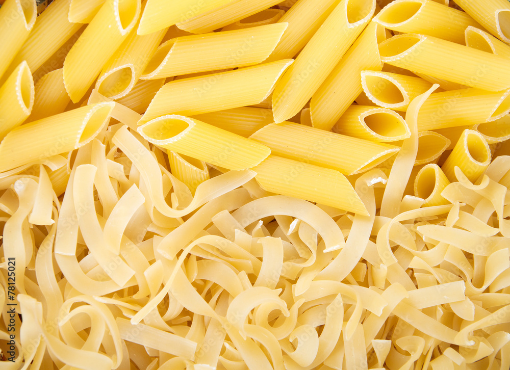 background of different kinds of spaghetti, macaroni, pasta background of different kinds of spaghetti, macaroni, pasta