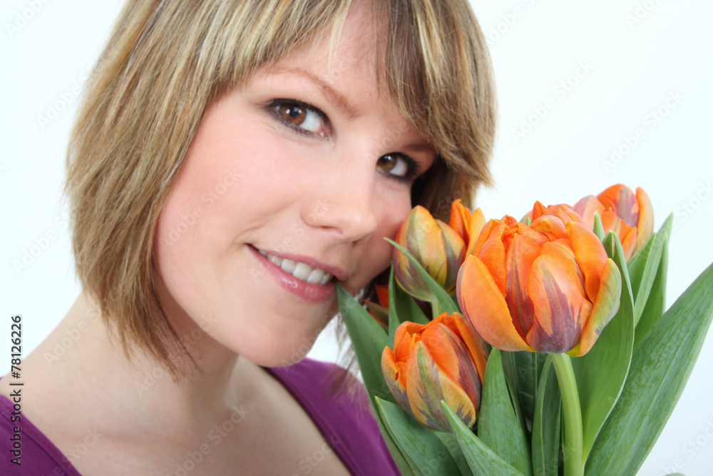 Frau mit Tulpen Frau mit Tulpen