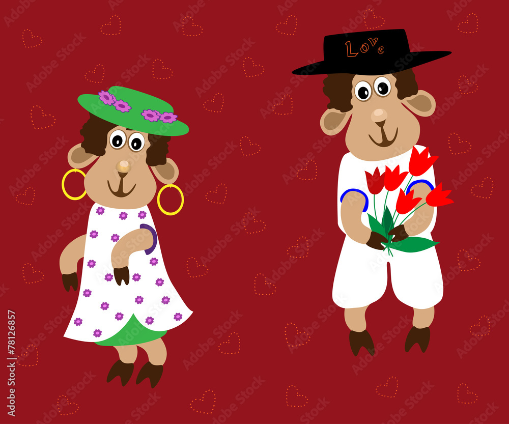 Valentine's Day. Funny love scene. greetings card. Valentine's Day. Funny love scene. greetings card.