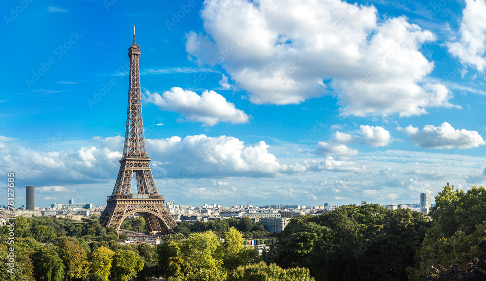 Eiffel Tower in Paris, France - obrazy, fototapety, plakaty 