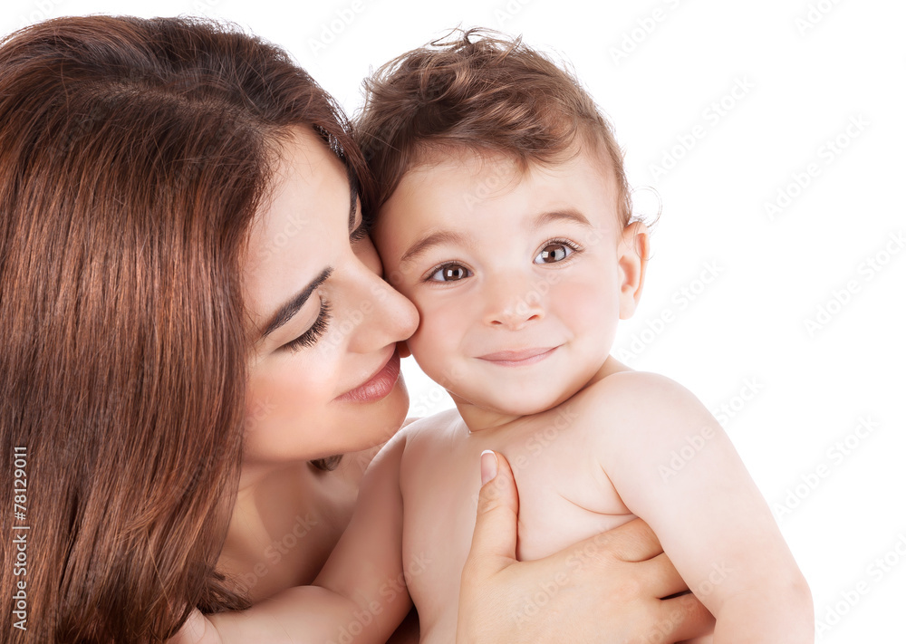 Happy mother with little baby Happy mother with little baby