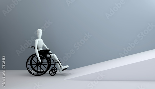 wheelchair in front of ramp