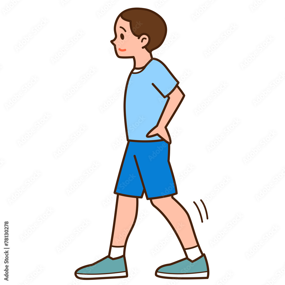 ストレッチをする男性