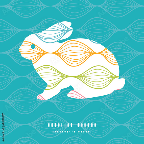 Vector colorful horizontal ogee chicken silhouette Easter frame