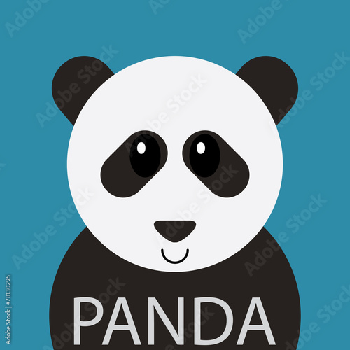 Fototapeta Naklejka Na Ścianę i Meble -  Cute Panda bear cartoon flat icon avatar