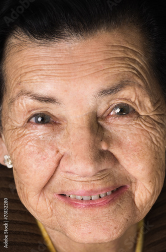 portrait of sweet loving happy grandmother
