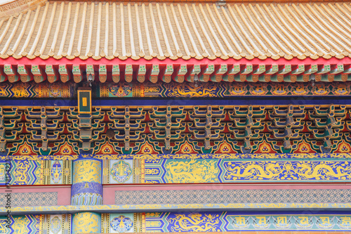 Traditional Chinese style temple at Wat Leng-Noei-Yi in Nonthabu
