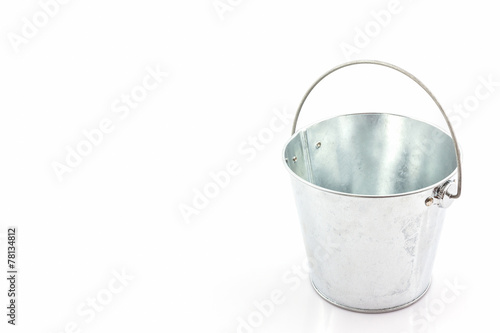 Metal zinc bucket .