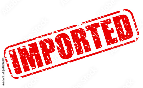 Imported red stamp text