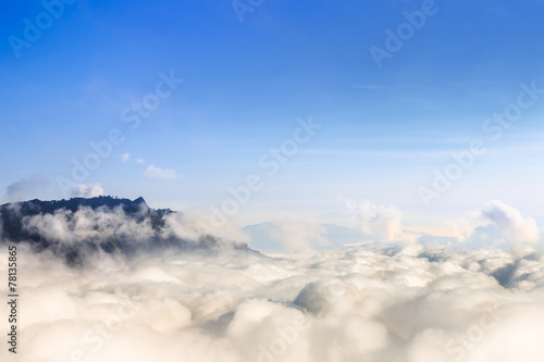 Mountains above clouds