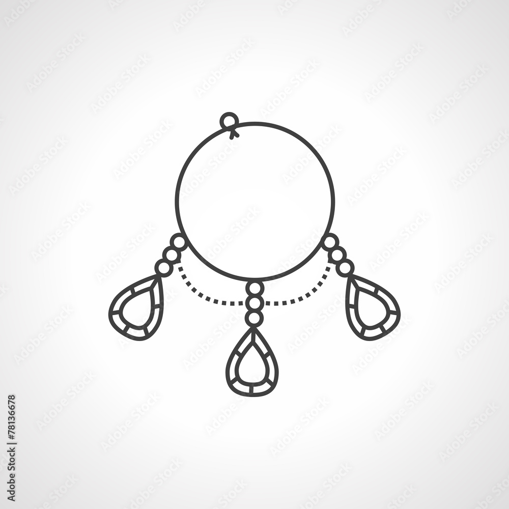 Black vector icon for bracelet Black vector icon for bracelet