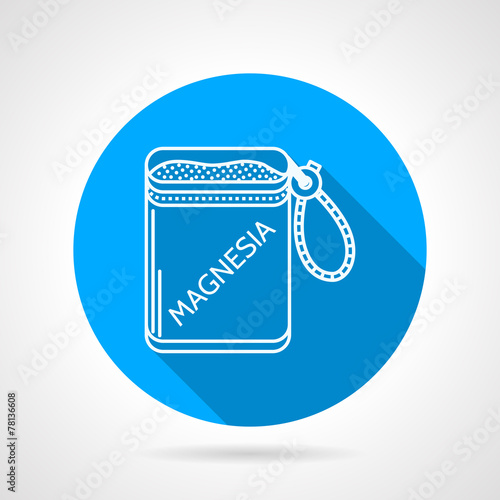 Round vector icon for magnesia bag