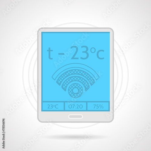 Colorful vector icon for heating controller device