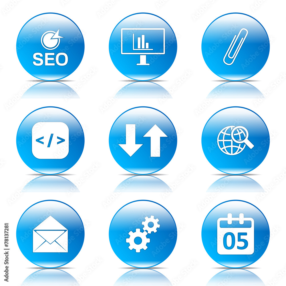 SEO Internet Sign Blue Vector Button Icon Design Set 6 SEO Internet Sign Blue Vector Button Icon Design Set 6