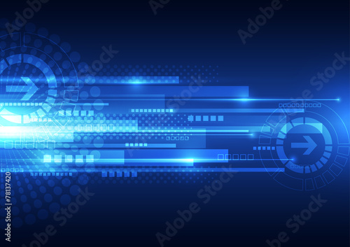 vector digital speed technology, abstract background