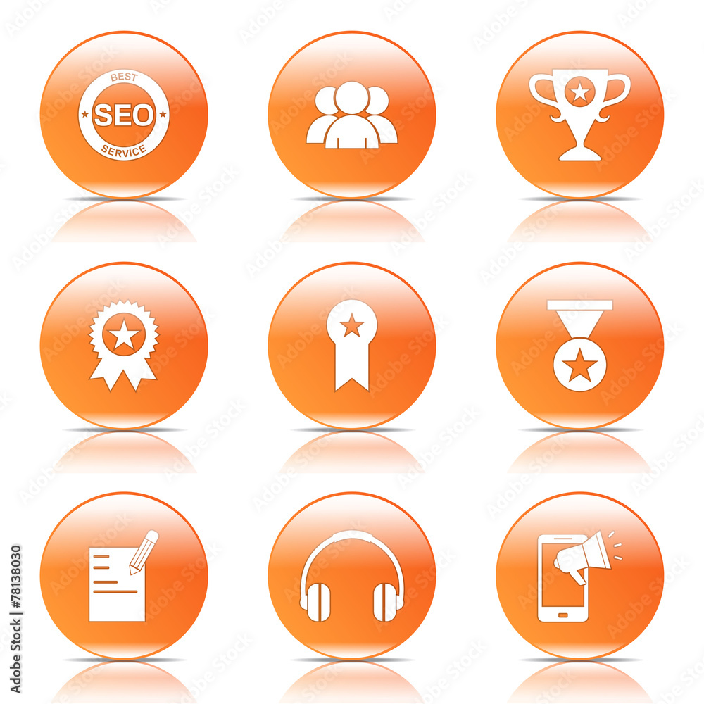 SEO Internet Sign Orange Vector Button Icon Design Set 9 SEO Internet Sign Orange Vector Button Icon Design Set 9
