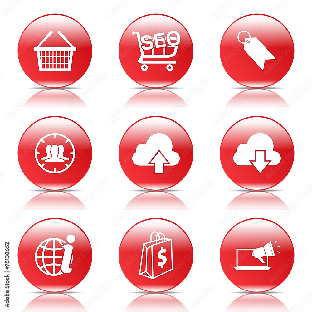 SEO Internet Sign Red Vector Button Icon Design Set 7 SEO Internet Sign Red Vector Button Icon Design Set 7