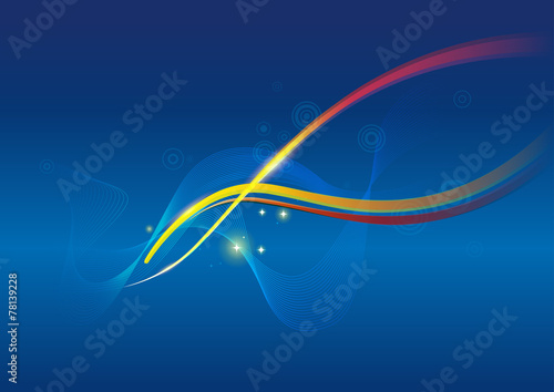 Abstract Line Blue Background
