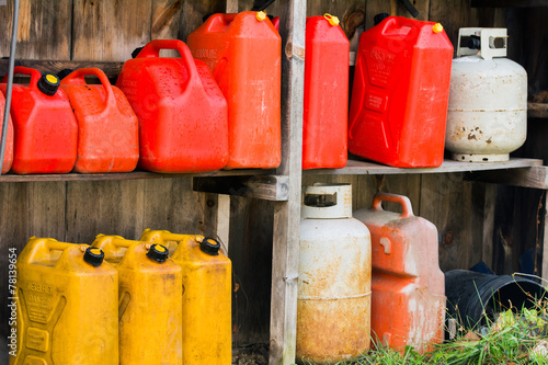 Obraz na płótnie Jerry Cans and Propane Tanks
