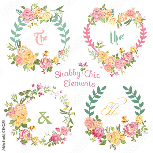 Flower Banners and Tags - for your design and scrapbook