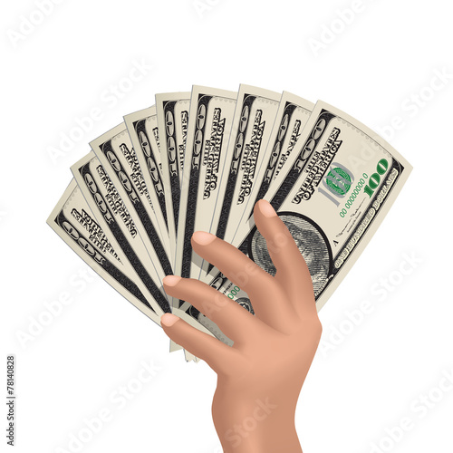 Hand with dollars