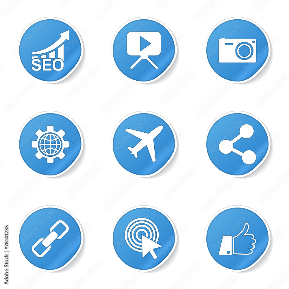 SEO Internet Sign Blue Vector Button Icon Design Set 1 SEO Internet Sign Blue Vector Button Icon Design Set 1