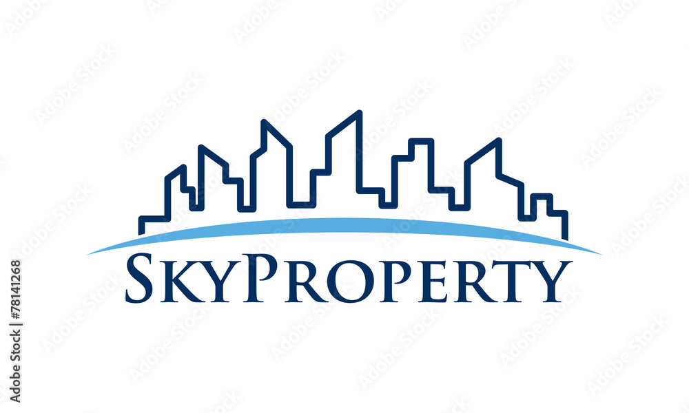 Skyscraper Property Realty Company Logo