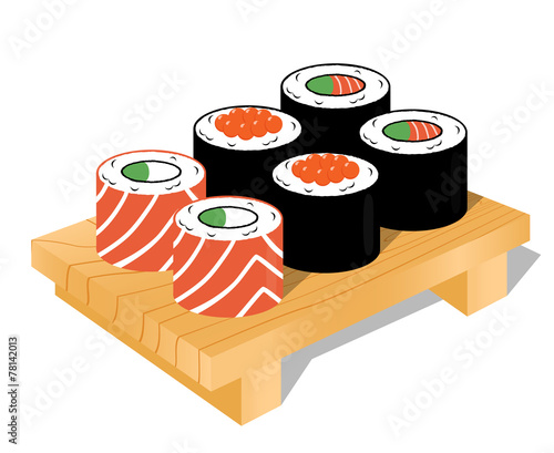 Sushi set, vector