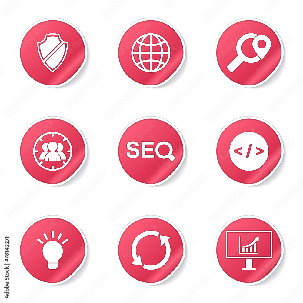 SEO Internet Sign Pink Vector Button Icon Design Set 2 SEO Internet Sign Pink Vector Button Icon Design Set 2