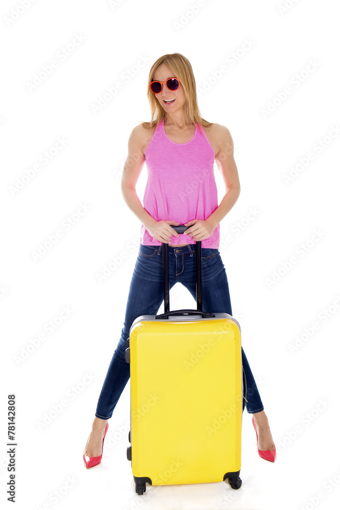 Woman with luggage Woman with luggage