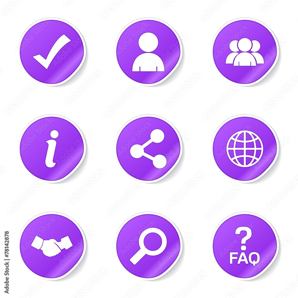 Web Internet Violet Vector Button Icon Design Set 2 Web Internet Violet Vector Button Icon Design Set 2