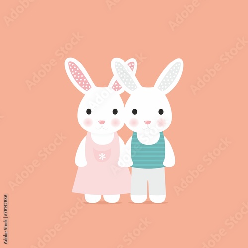 Cute rabbit love card