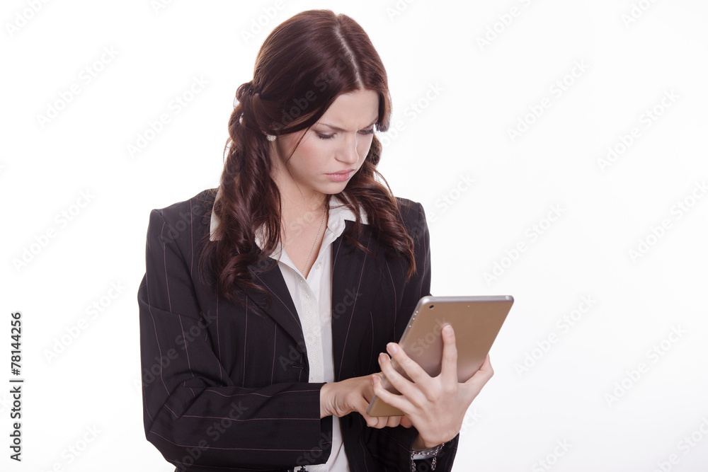 Elegant business woman use the tablet