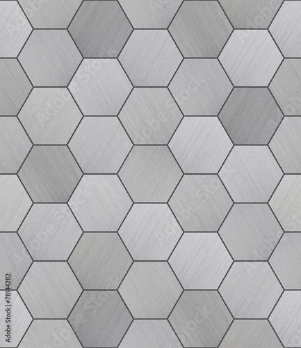 Hexagonal Aluminum Tiled Seamless Texture