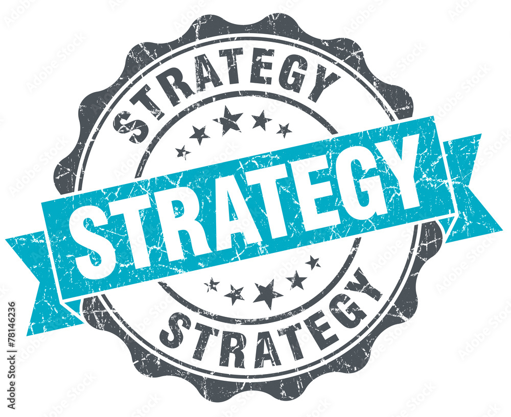 Obraz premium strategy vintage turquoise seal isolated on white