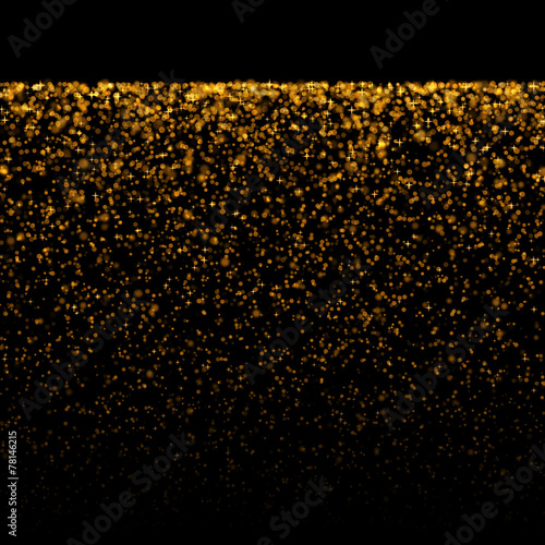 gold glittering bokeh stars dust