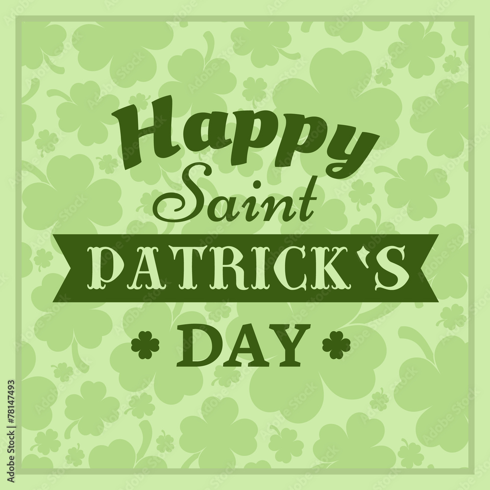 St. Patrick's Typographic design