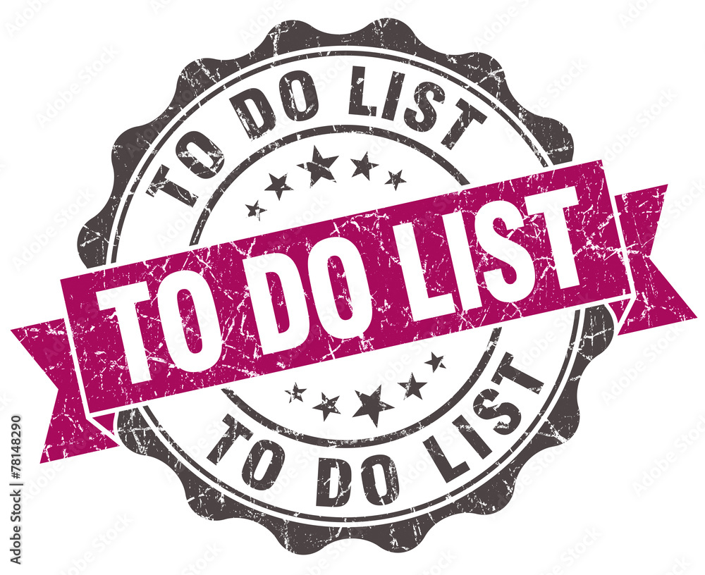 Fototapeta premium to do list grunge violet seal isolated on white
