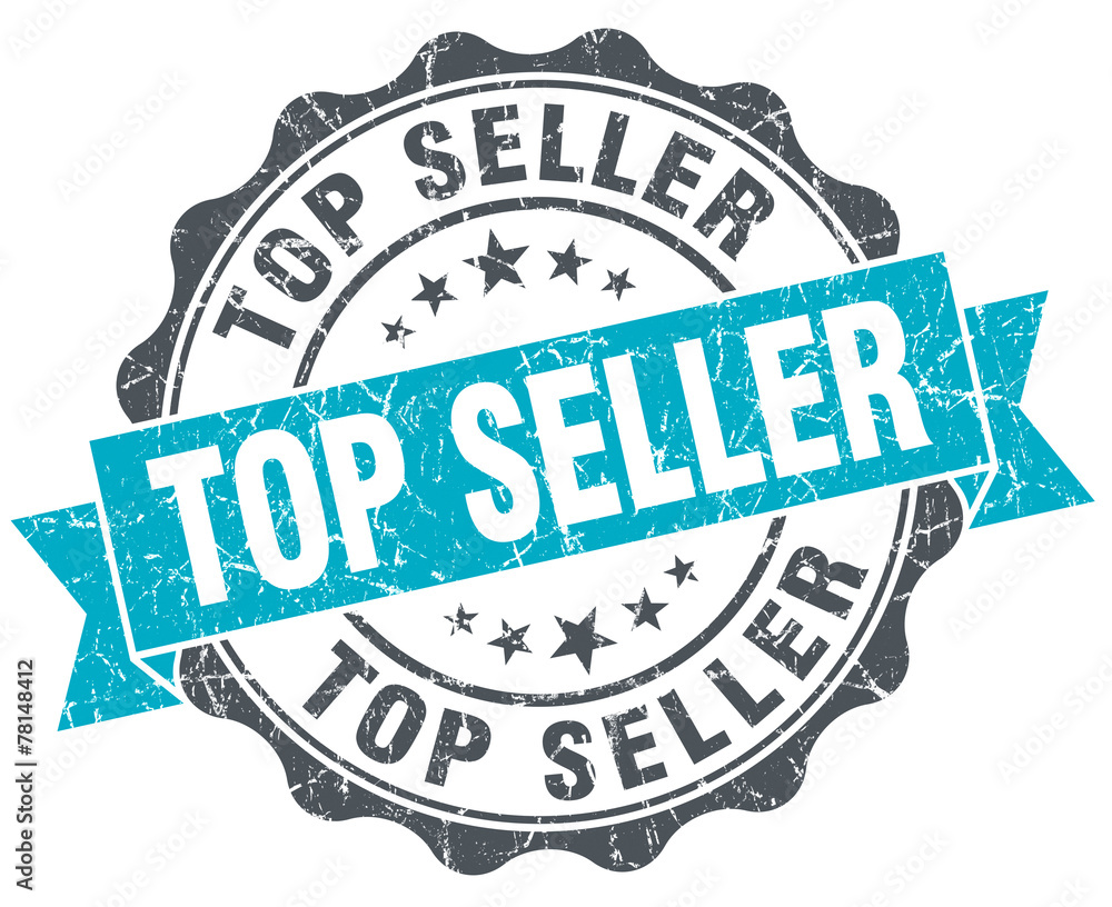 Obraz premium top seller vintage turquoise seal isolated on white