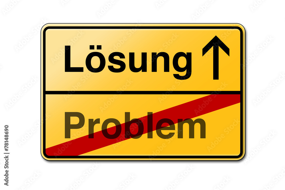 problem lösen Lösung Schild Ausweg problem lösen Lösung Schild Ausweg