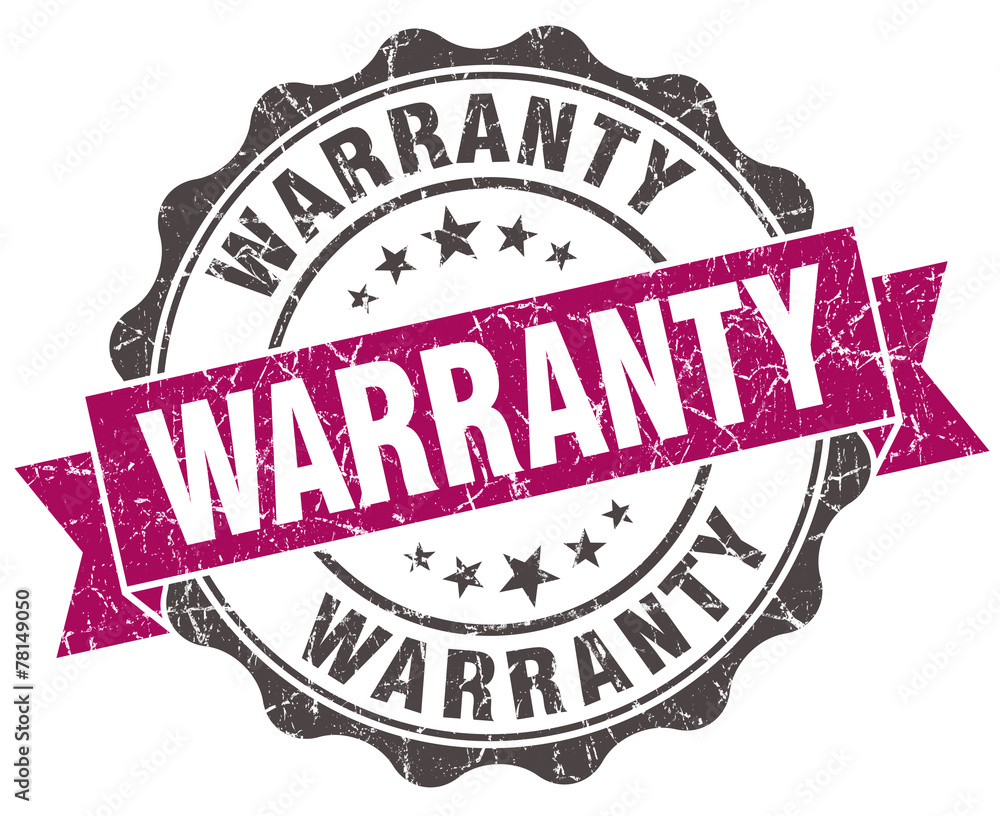 Fototapeta premium warranty grunge violet seal isolated on white