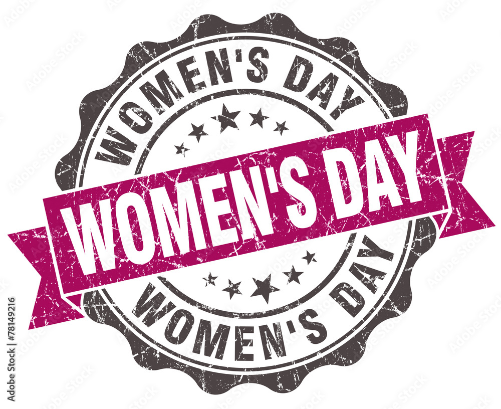 women's day grunge violet seal isolated on white women's day grunge violet seal isolated on white
